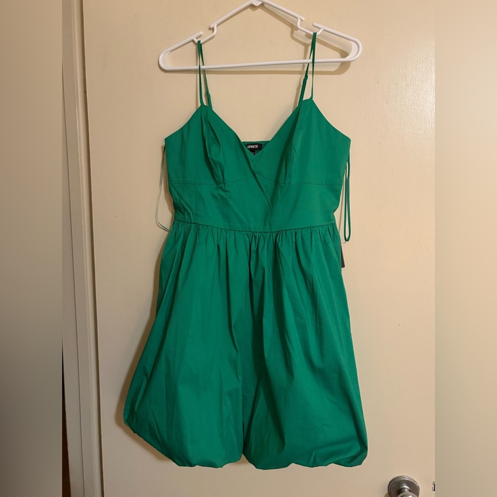 Express M Kelly Green Bubble Dress